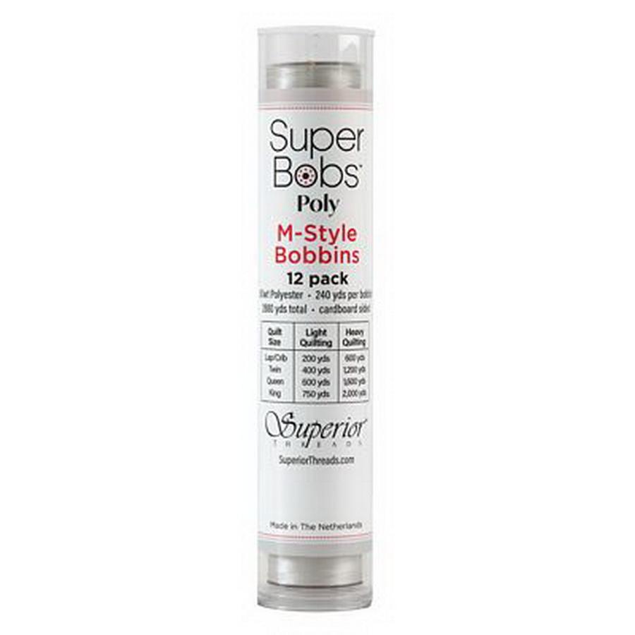 Super Bobs Poly 12pk M - Style - Silver - Sewingmachinesplus.com
