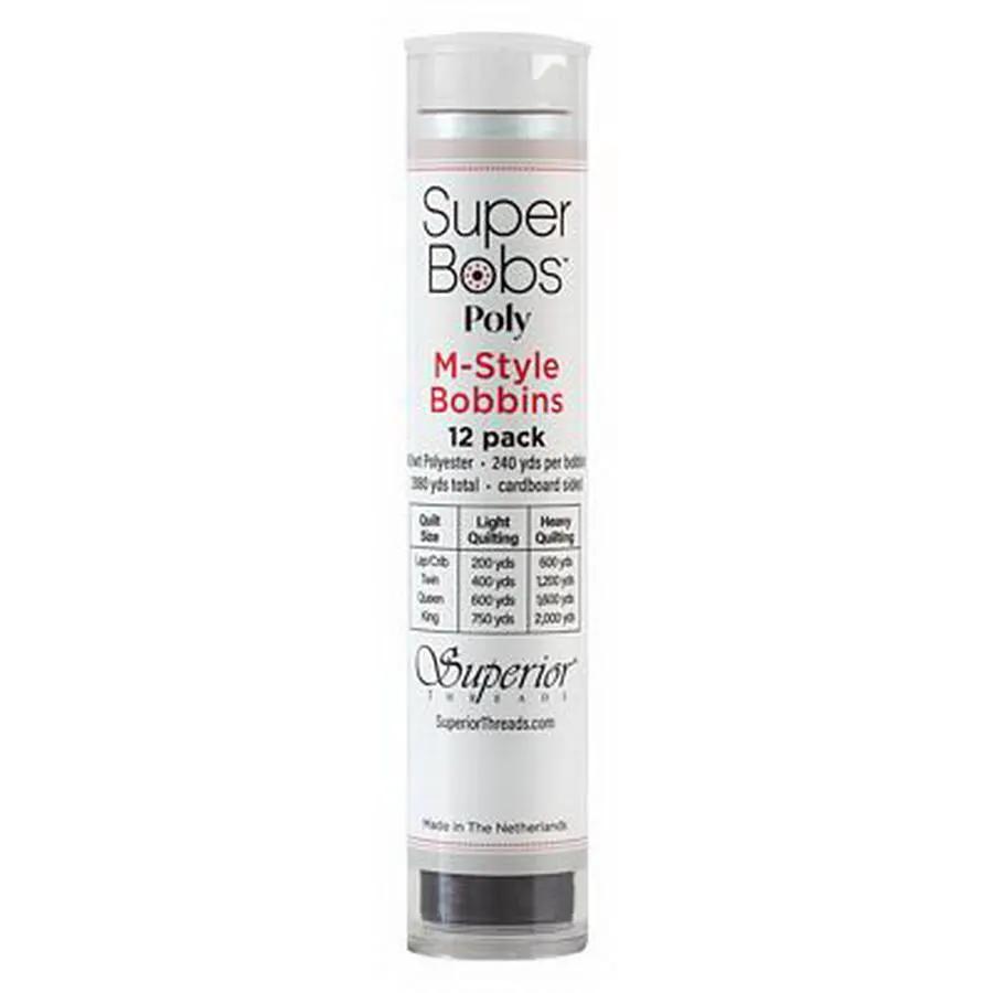 Super Bobs Poly 12pk M - Style - Monochrome - Sewingmachinesplus.com