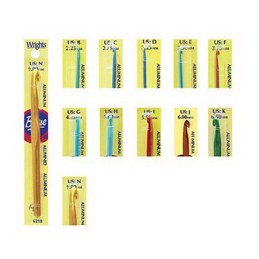 Crochet Hook Alum 6in Sz J (Box of 3) - Sewingmachinesplus.com