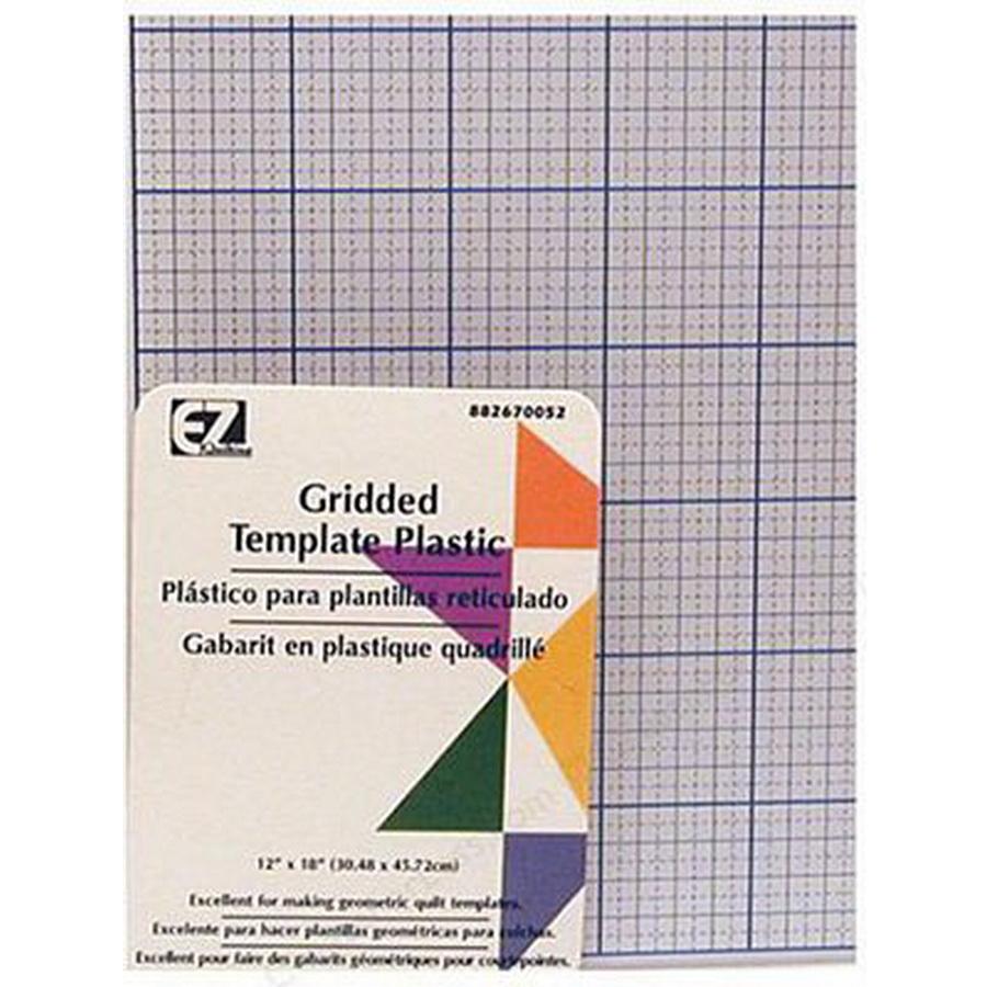 EZ Quilting TemplatePlastic w/Grid 12x18in