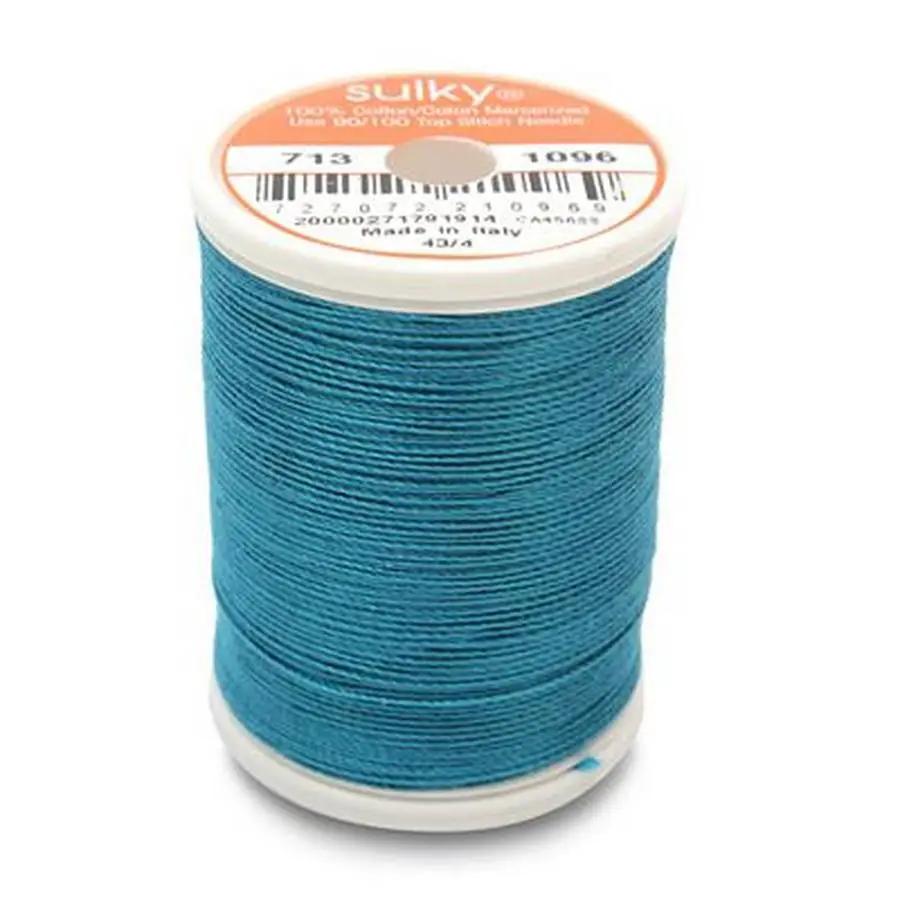 Cotton Thread 12wt 330yd 3ct DARK TURQUOISE - Sewingmachinesplus.com