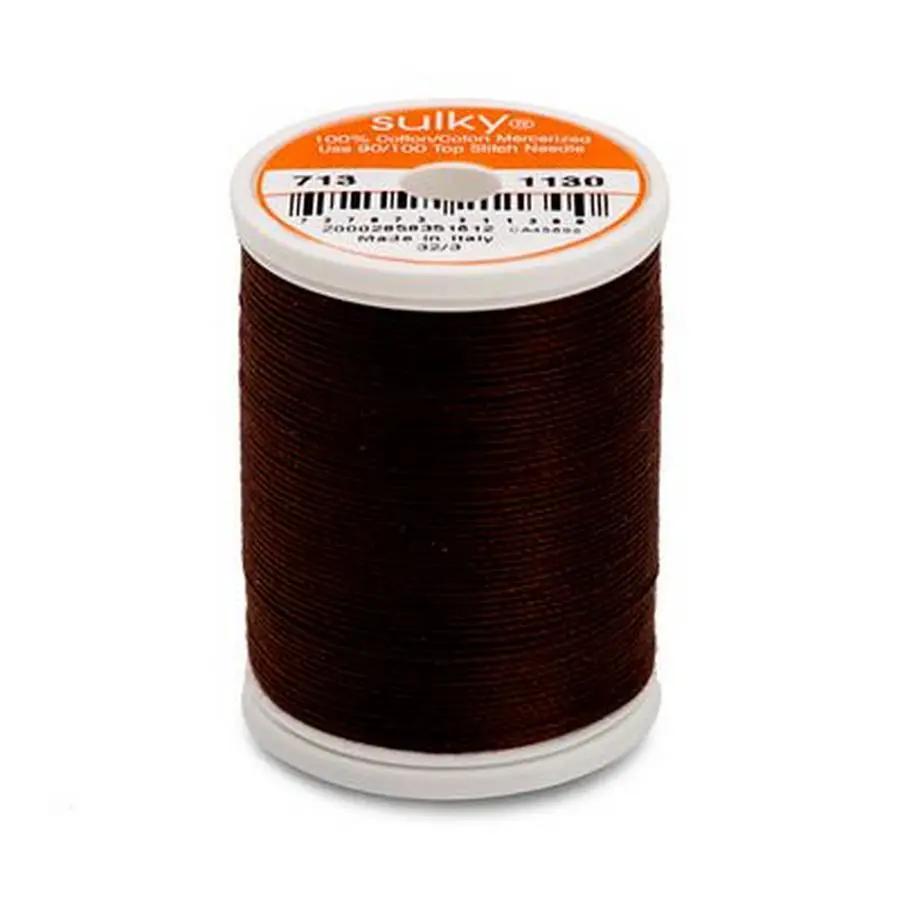 Cotton Thread 12wt 330yd 3ct DARK BROWN - Sewingmachinesplus.com