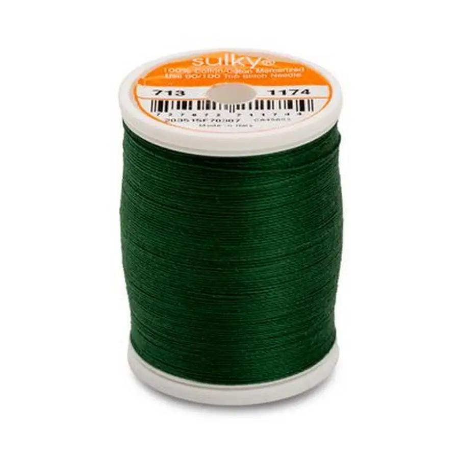 Cotton Thread 12wt 330yd 3ct DARK PINE GREEN - Sewingmachinesplus.com