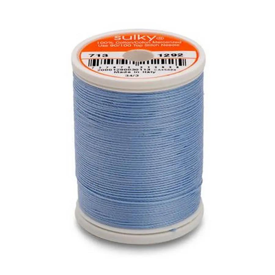 Cotton Thread 12wt 330yd 3ct HERON BLUE - Sewingmachinesplus.com