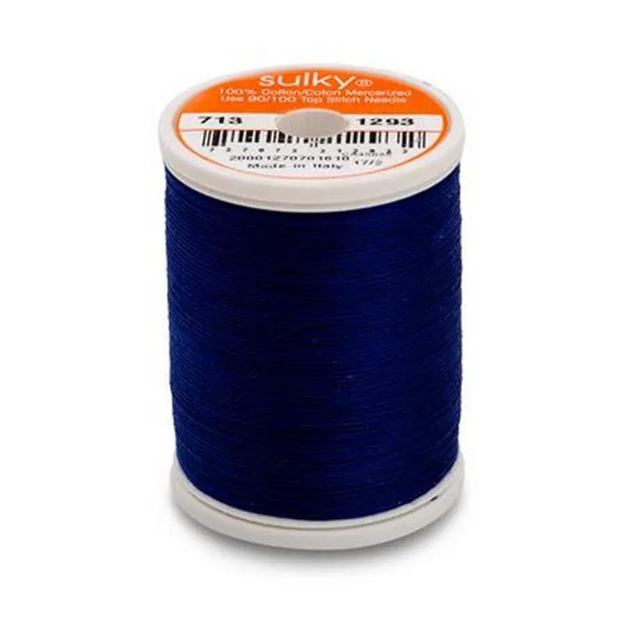 Cotton Thread 12wt 330yd 3 Count DEEP NASSAU BLUE - Sewingmachinesplus.com