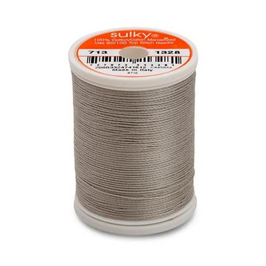 Cotton Thread 12wt 330yd 3 Count NICKEL GRAY - Sewingmachinesplus.com