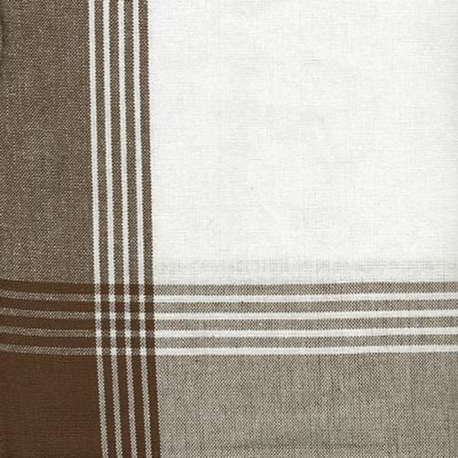 Dunroven House Brown Tea Towel McLeod White Background 6/pkg (Box of 6) - Sewingmachinesplus.com