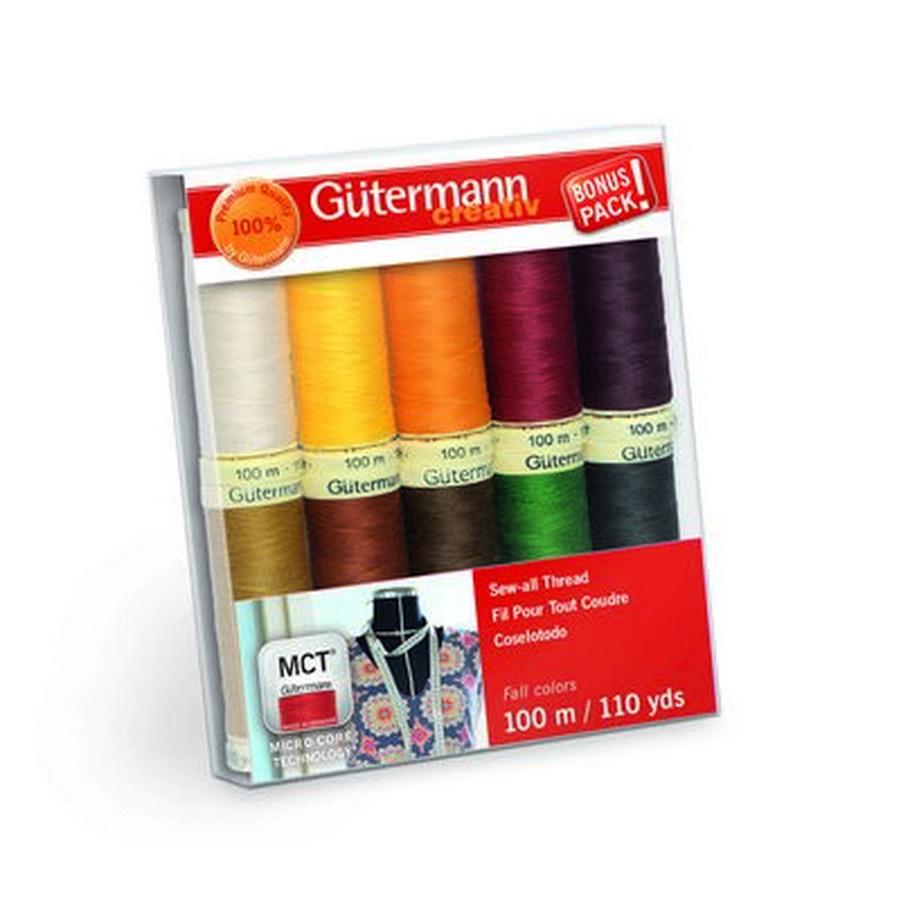 Gutermann Sew - all Thread Set Fall Colors 10 spools - Sewingmachinesplus.com