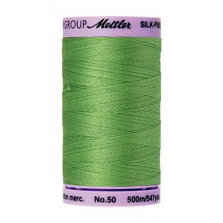 Silk Finish Cotton 50wt 500m (Box of 5) BRIGHT MINT - Sewingmachinesplus.com