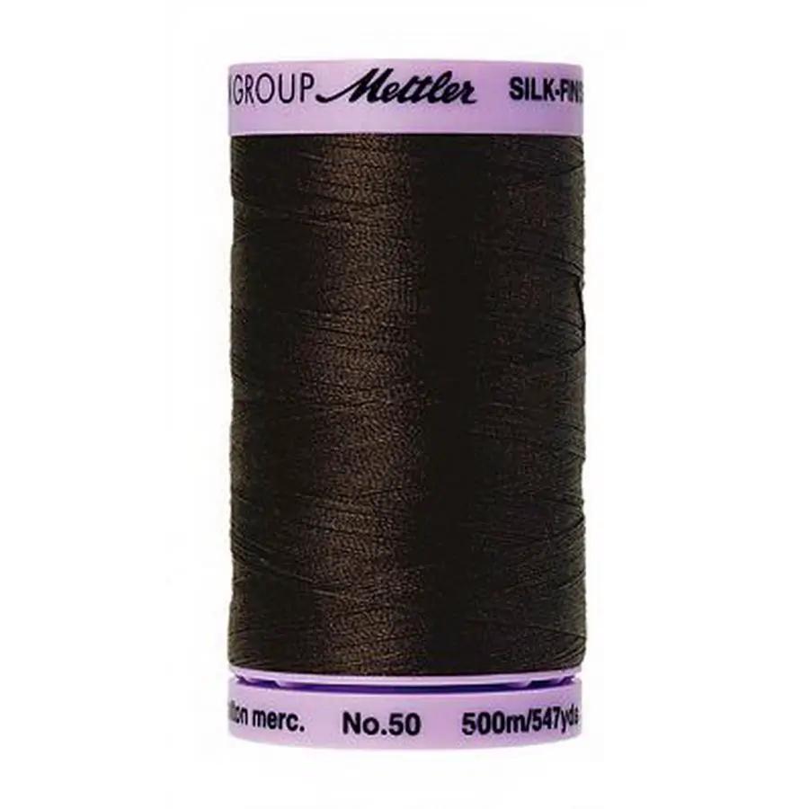 Silk Finish Cotton 50wt 500m (Box of 5) VERY DARK BROWN - Sewingmachinesplus.com