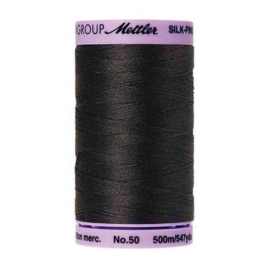 Silk Finish Cotton 50wt 500m (Box of 5) CHARCOAL - Sewingmachinesplus.com