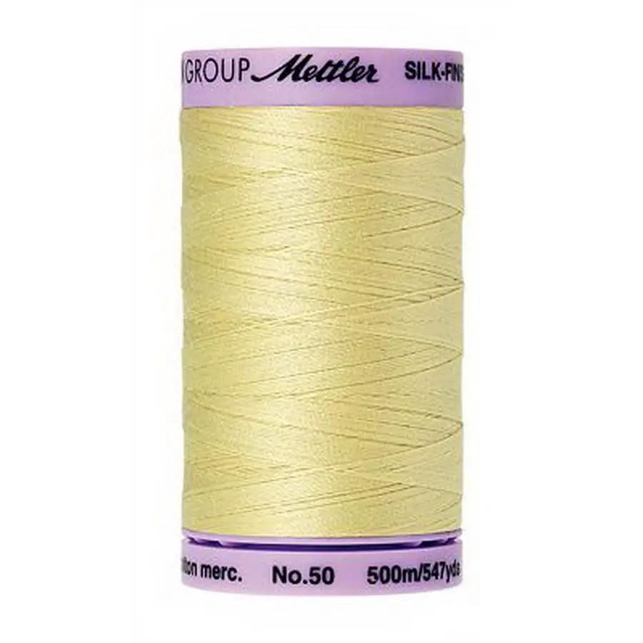Silk Finish Cotton 50wt 500m (Box of 5) LEMON FROST - Sewingmachinesplus.com