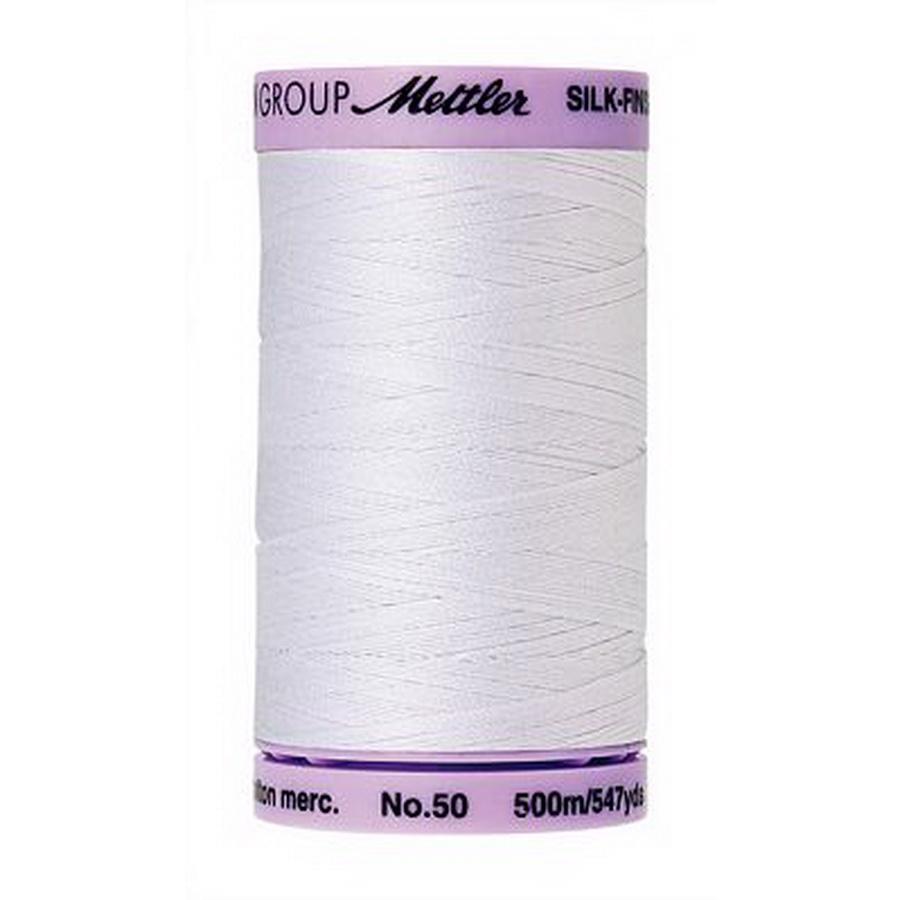 Silk Finish Cotton 50wt 500m 5ct WHITE BOX05 - Sewingmachinesplus.com
