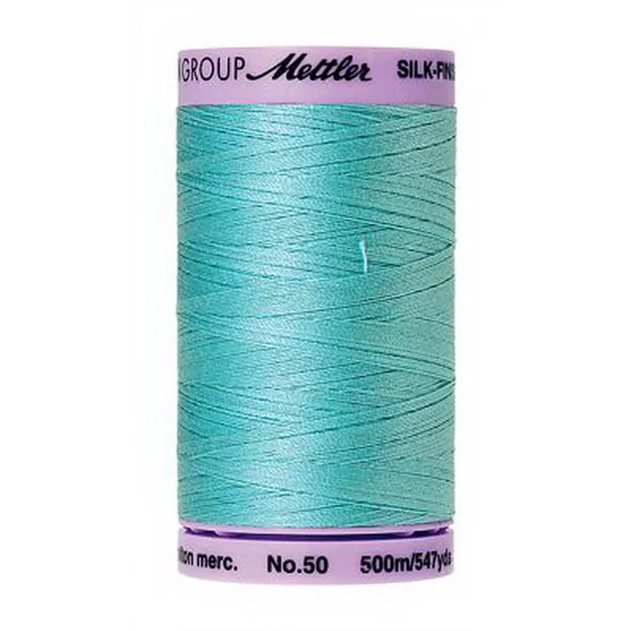Silk Finish Cotton 50wt 500m (Box of 5) BLUE CURACAO - Sewingmachinesplus.com