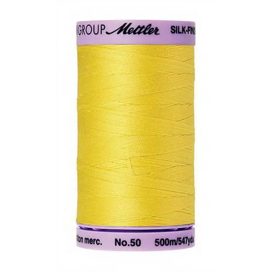 Silk Finish Cotton 50wt 500m (Box of 5) LEMON ZEST - Sewingmachinesplus.com