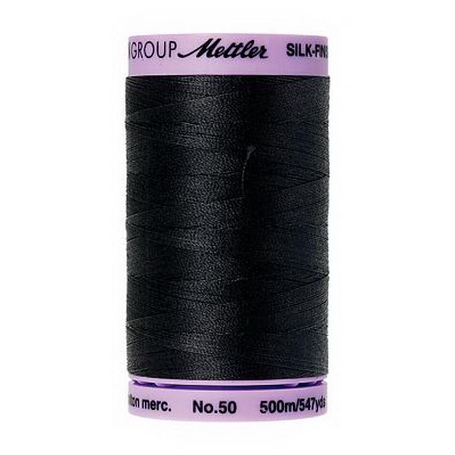 Silk Finish Cotton 50wt 500m 5ct BLACK BOX05 - Sewingmachinesplus.com
