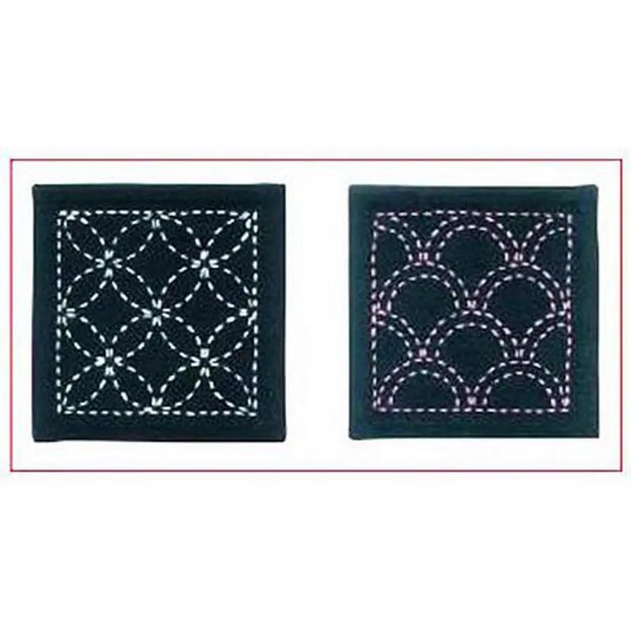 Sashiko Coaster Kit 262 Navy - Sewingmachinesplus.com