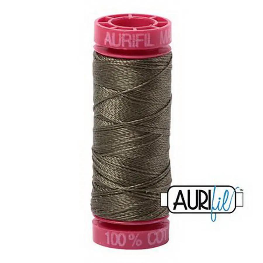 Aurifil Mako 12wt 55yd Army Green - Sewingmachinesplus.com