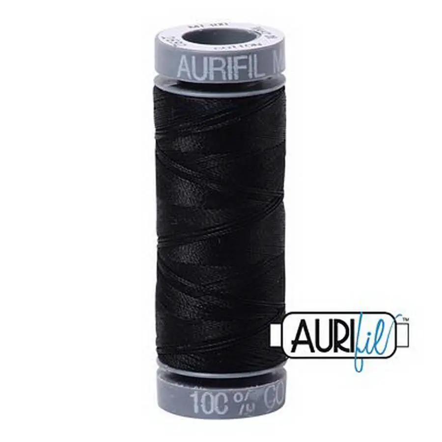Aurifil Mako Cotton 28wt 110 yds BLACK - Sewingmachinesplus.com