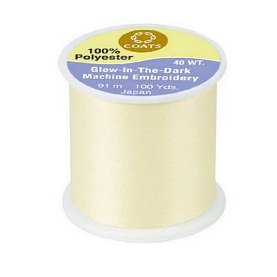 Coats Glow in the Dark 100yds, YELLOW - Sewingmachinesplus.com