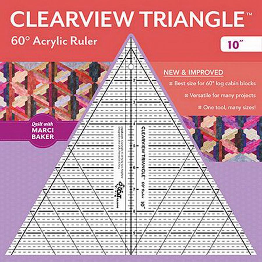 Clearview Triangle 60 Degree 10in Ruler - Sewingmachinesplus.com