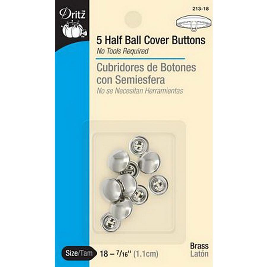 Half Ball Cover Buttons size18 BOX03 - Sewingmachinesplus.com