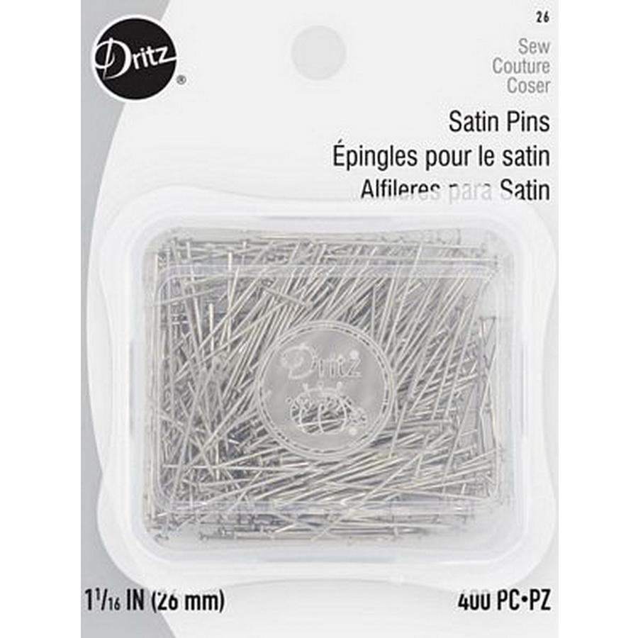 Dritz Satin Pins 1 - 1/16in 400ct (Box of 3) - Sewingmachinesplus.com