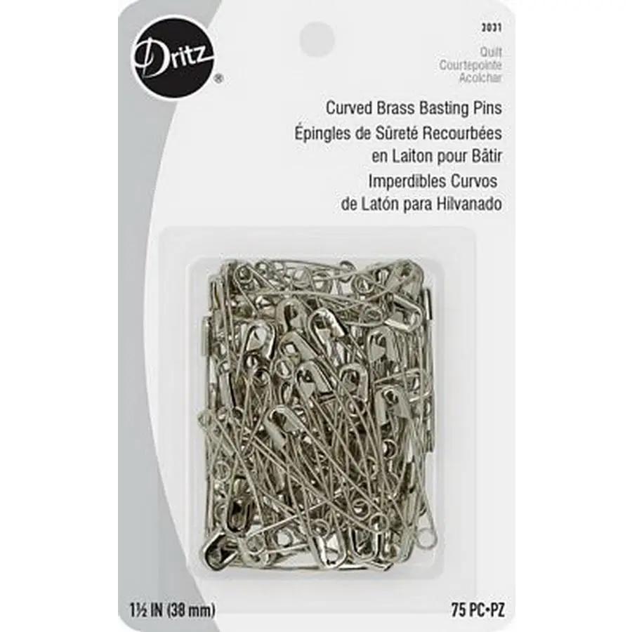 Dritz Pin Safy Curv Nickel S2 75ct - Sewingmachinesplus.com