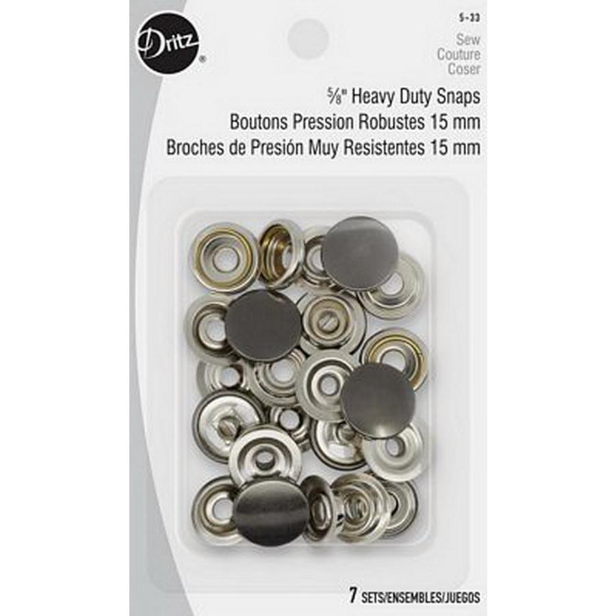 Heavy Duty Snaps Gunmetal - Sewingmachinesplus.com