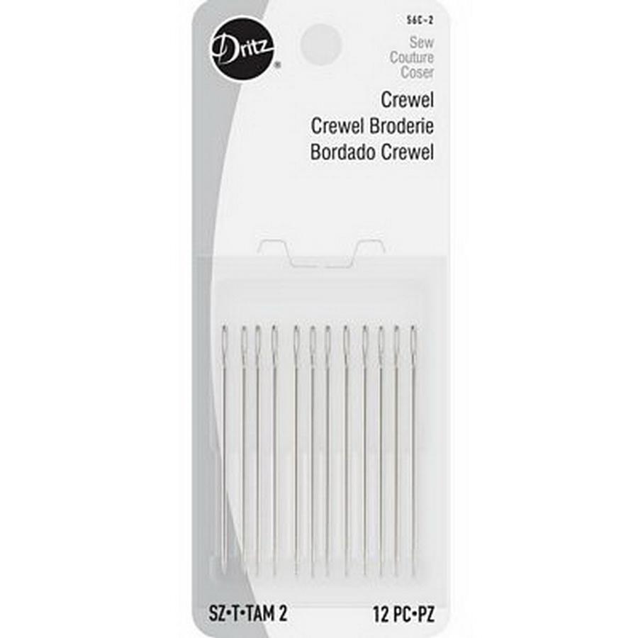 Dritz Hand Needles - Crewel Size 2 (Box of 6) - Sewingmachinesplus.com