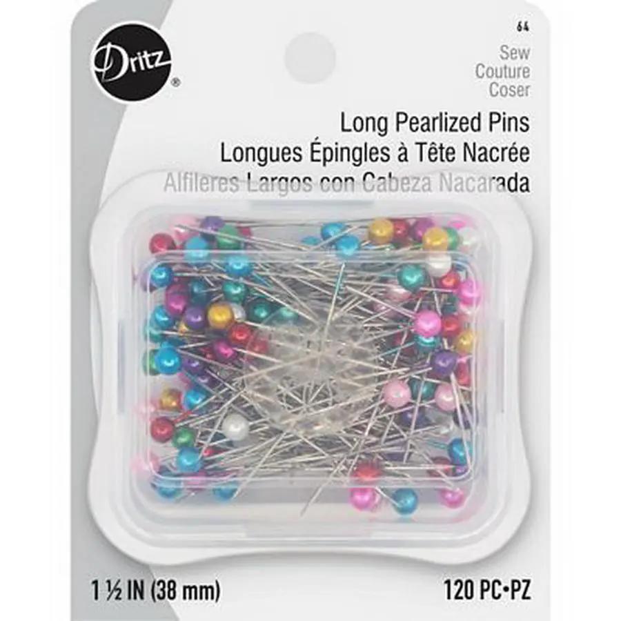 Long Pearlized Pins 1 - 1/2in 120ct 6/box - Sewingmachinesplus.com
