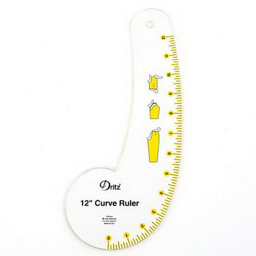 Dritz Curve ruler 12 in with How to Illustrations - Sewingmachinesplus.com
