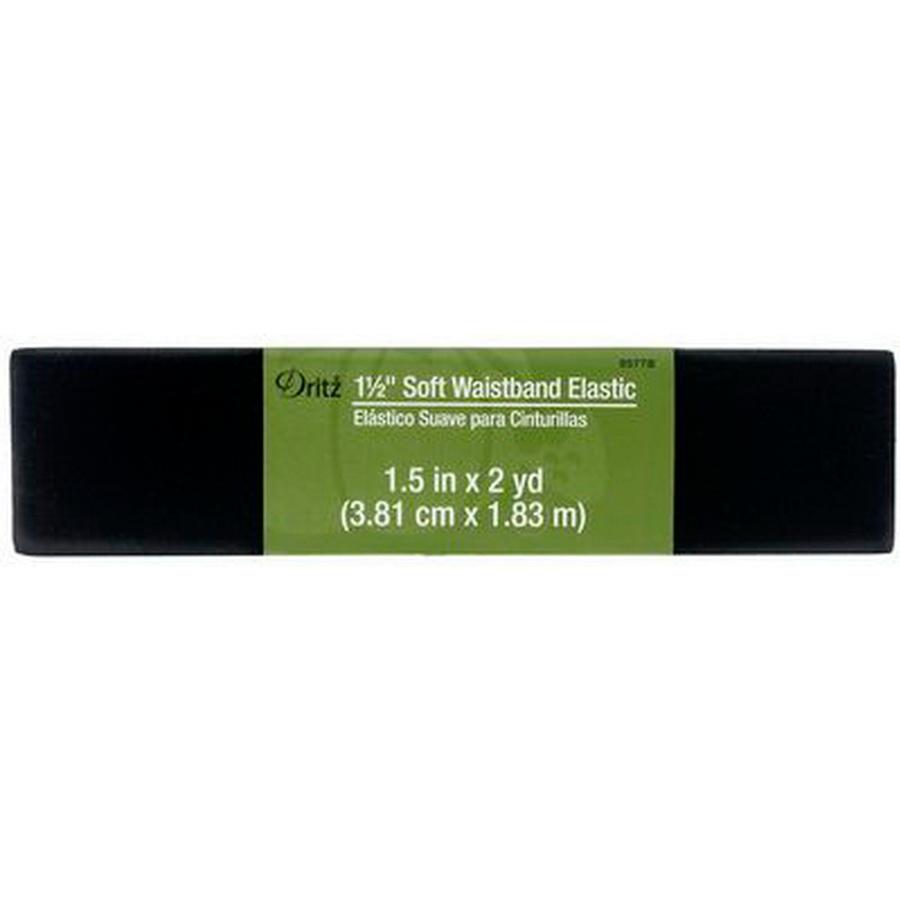 Dritz 1 1/2in Soft Waistband Elastic Black - Sewingmachinesplus.com
