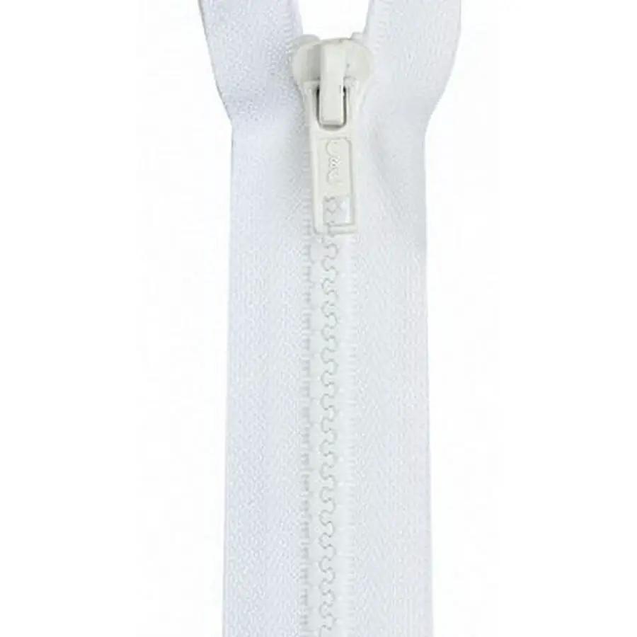 Poly. Sport Zipper 16in, White (1) - Sewingmachinesplus.com