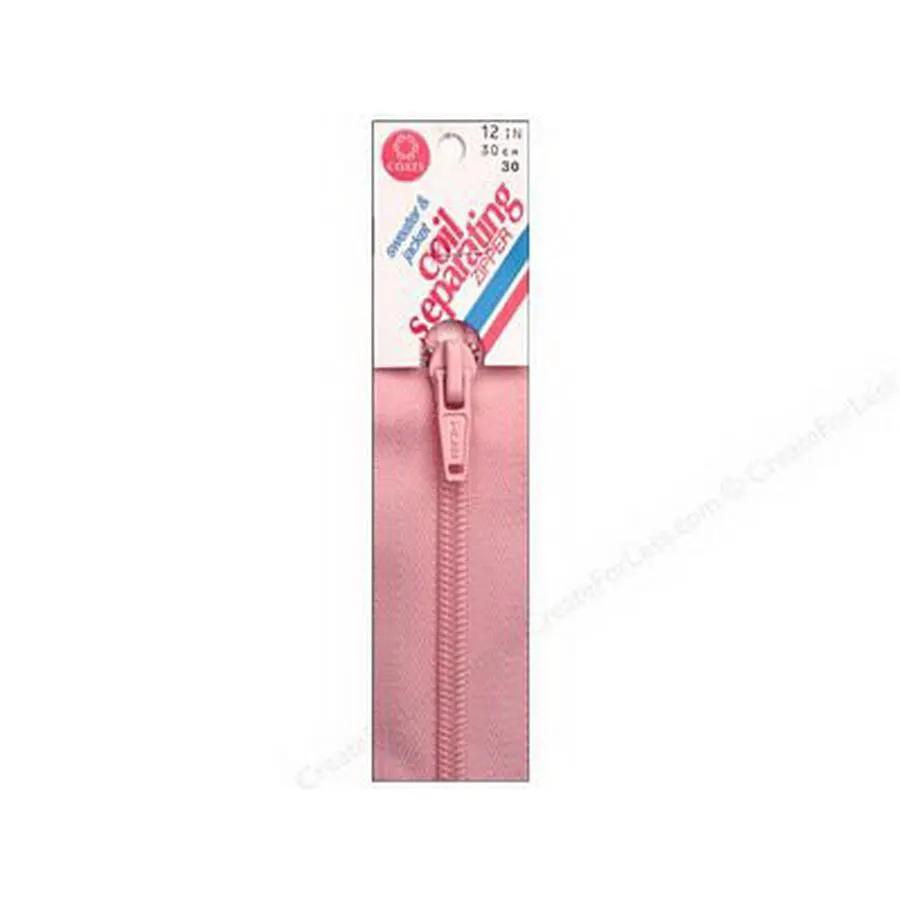 Coil Separating Zipper - 12in, Light Pink - Sewingmachinesplus.com