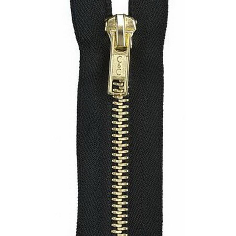 Coats & Clark Coverall Zipper - 22" Brass Black (Box of 2) - Sewingmachinesplus.com