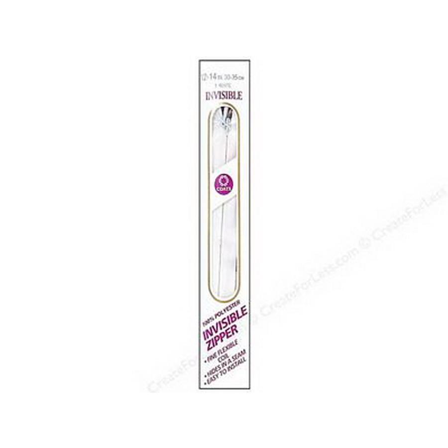 Coats & Clark Polyester Invisible Zipper 12 - 14" White (Box of 3) - Sewingmachinesplus.com