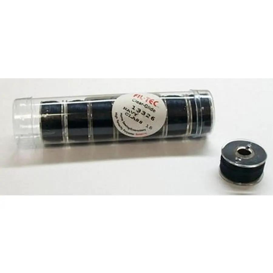 Prewound Bobbin Fil - Tec 15/A Polyester Navy 92 yd - Sewingmachinesplus.com