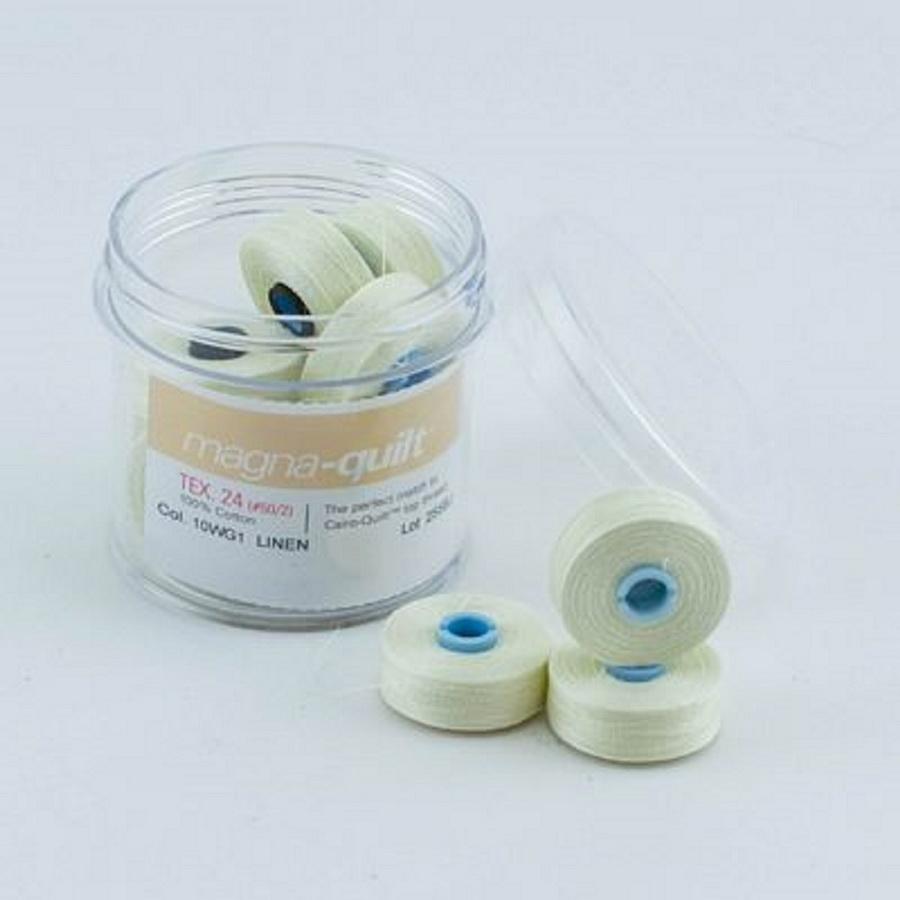 Linen (Off White) Prewound Bobbin Magna Qlt M - Sewingmachinesplus.com