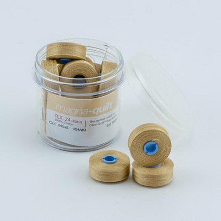 Fil - TEC Khaki Prewound Bobbin Magna Qlt M - Sewingmachinesplus.com