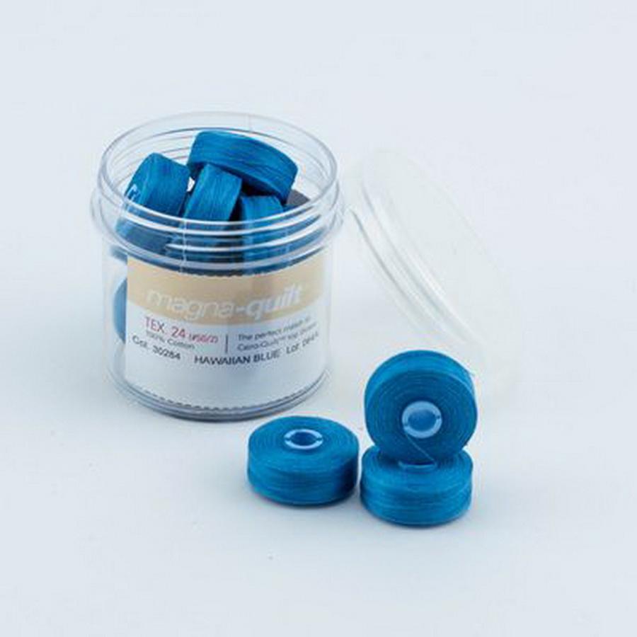 Fil - TEC Hawaiian Blue Prewound Bobbin Magna Qlt M - Sewingmachinesplus.com
