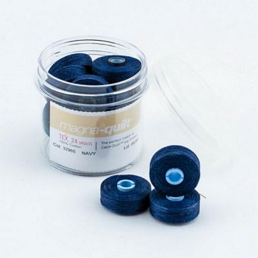 Navy Prewound Bobbin Magna Qlt M - Sewingmachinesplus.com