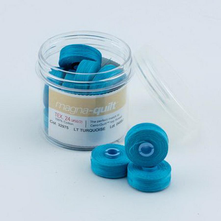 Fil - TEC Light Turquoise Prewound Bobbin Magna Qlt M - Sewingmachinesplus.com
