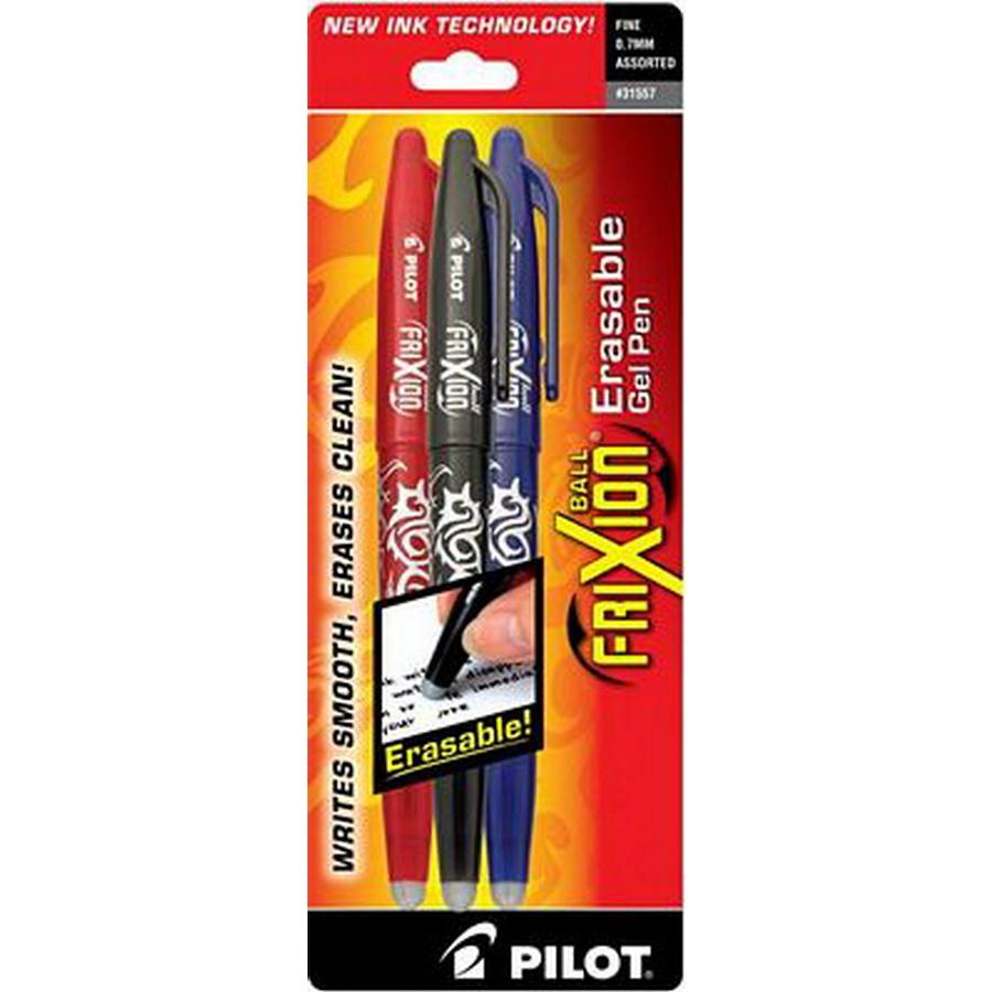 Frixion Gel Pens Gel Pen 3 Count (Black Blue and Red) - Sewingmachinesplus.com