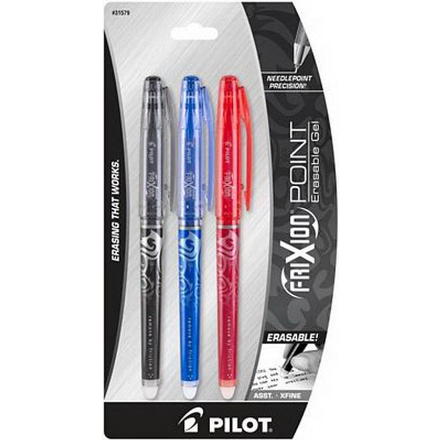 Frixion XF Gel Pen 3ct Bk/Bl/R
