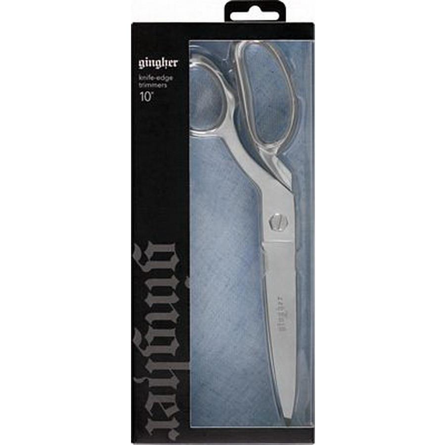 Gingher 10in Knife Edge Bent Scissor - Sewingmachinesplus.com