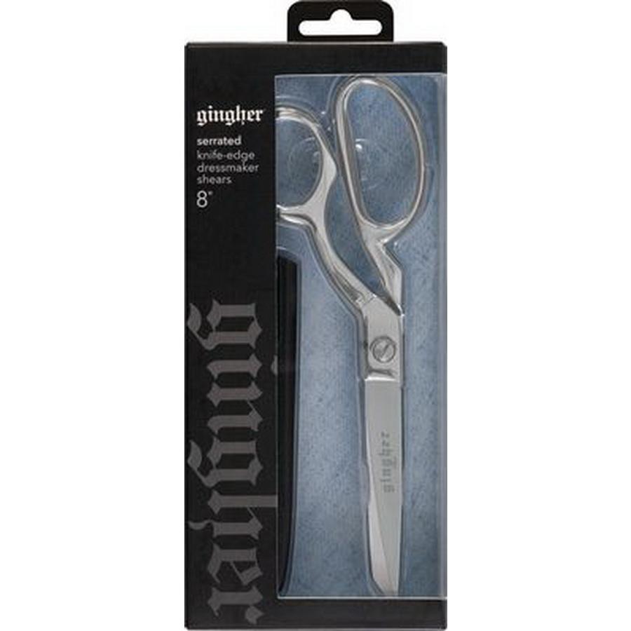 Gingher 8" Serrated Scissors - Sewingmachinesplus.com