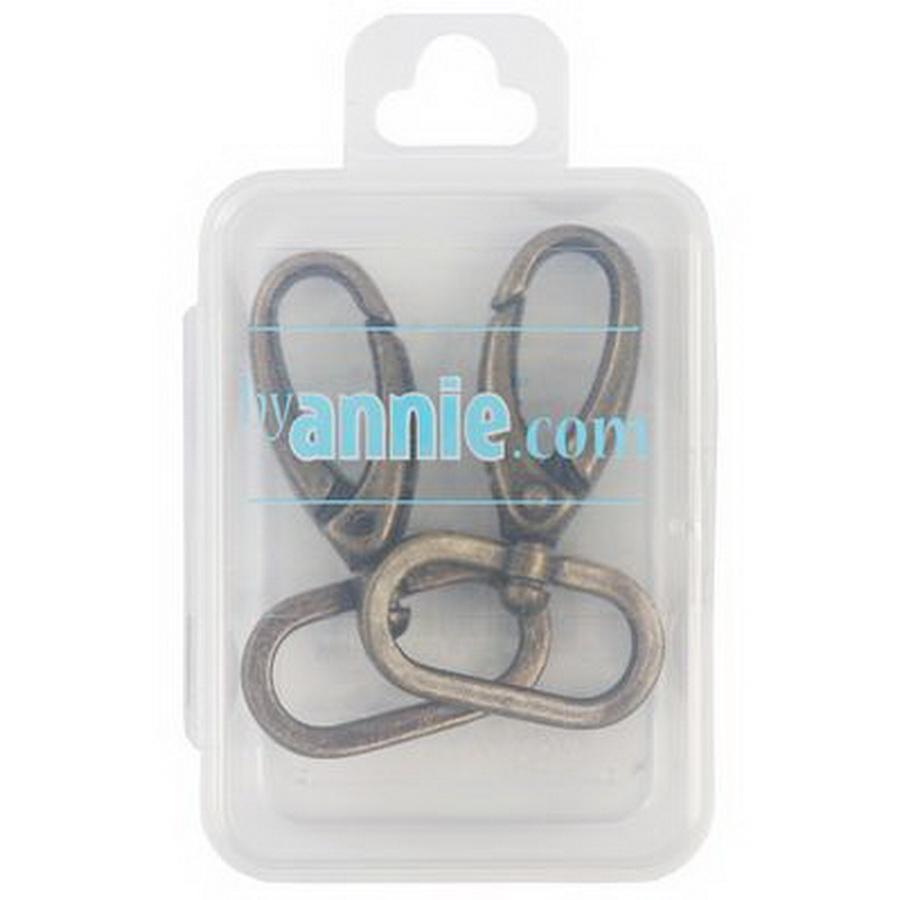 Swivel Hook 1in Antq BR 2 pcs - Sewingmachinesplus.com