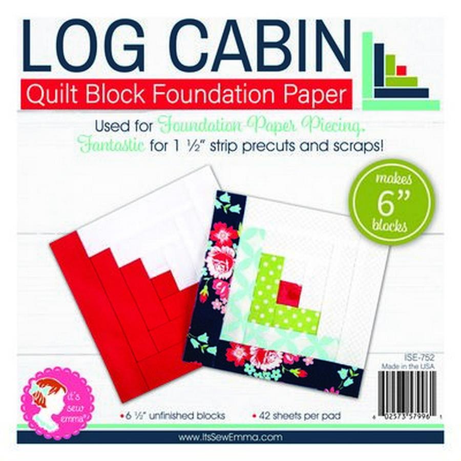 6inLogCabinQuiltBlockFounPaper - Sewingmachinesplus.com