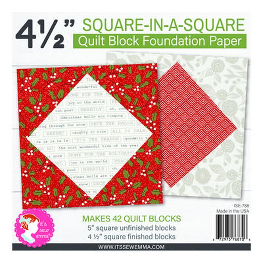 4.5 in Square in a Square Foundation Paper - Sewingmachinesplus.com